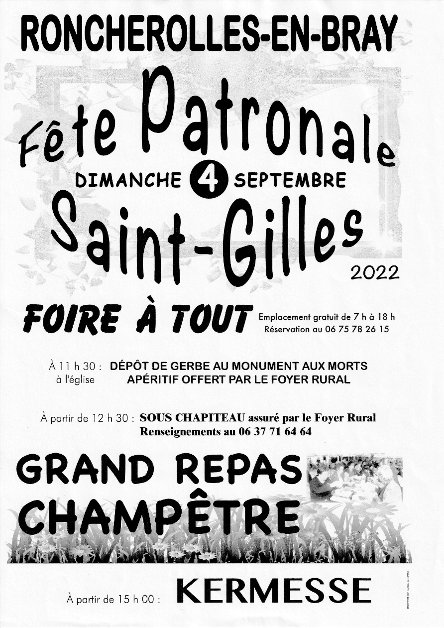 Fête Patronale Saint-Gilles à Roncherolles-en-Bray